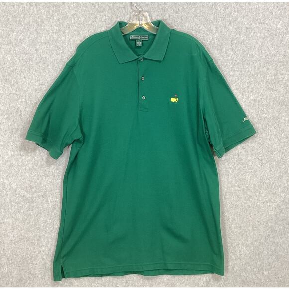 Masters Collection Polo Shirt Size L Pima Cotton Short Sleeve Solid Green Golf - Picture 2 of 16